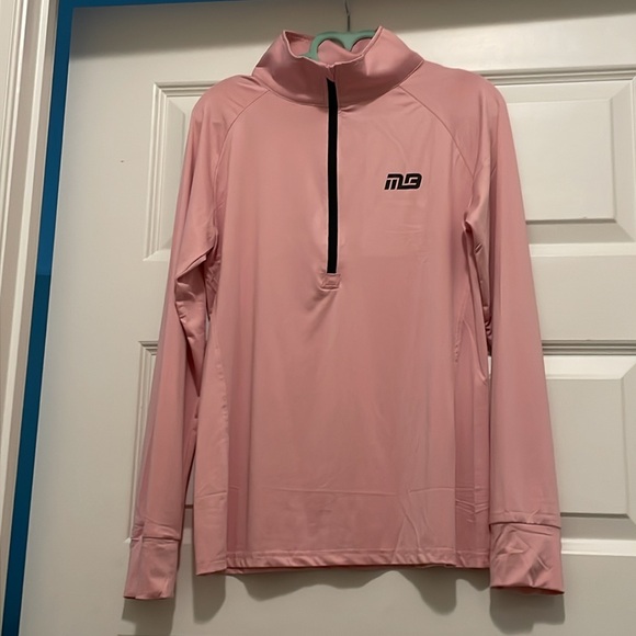 NWOT pink MB Half Zip moisture wicking jacket for athletes! - Picture 1 of 5